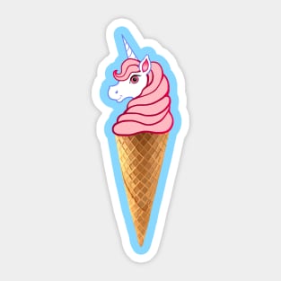 Magical Pink Unicone Ice Cream Sticker